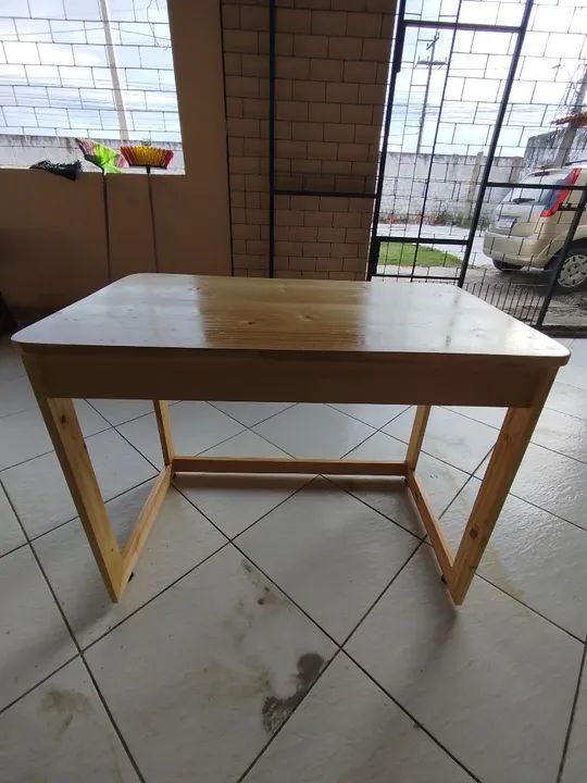 Escritório, estudos, home office, Mesa, pinus,madeira, sala, quarto - Foto 3