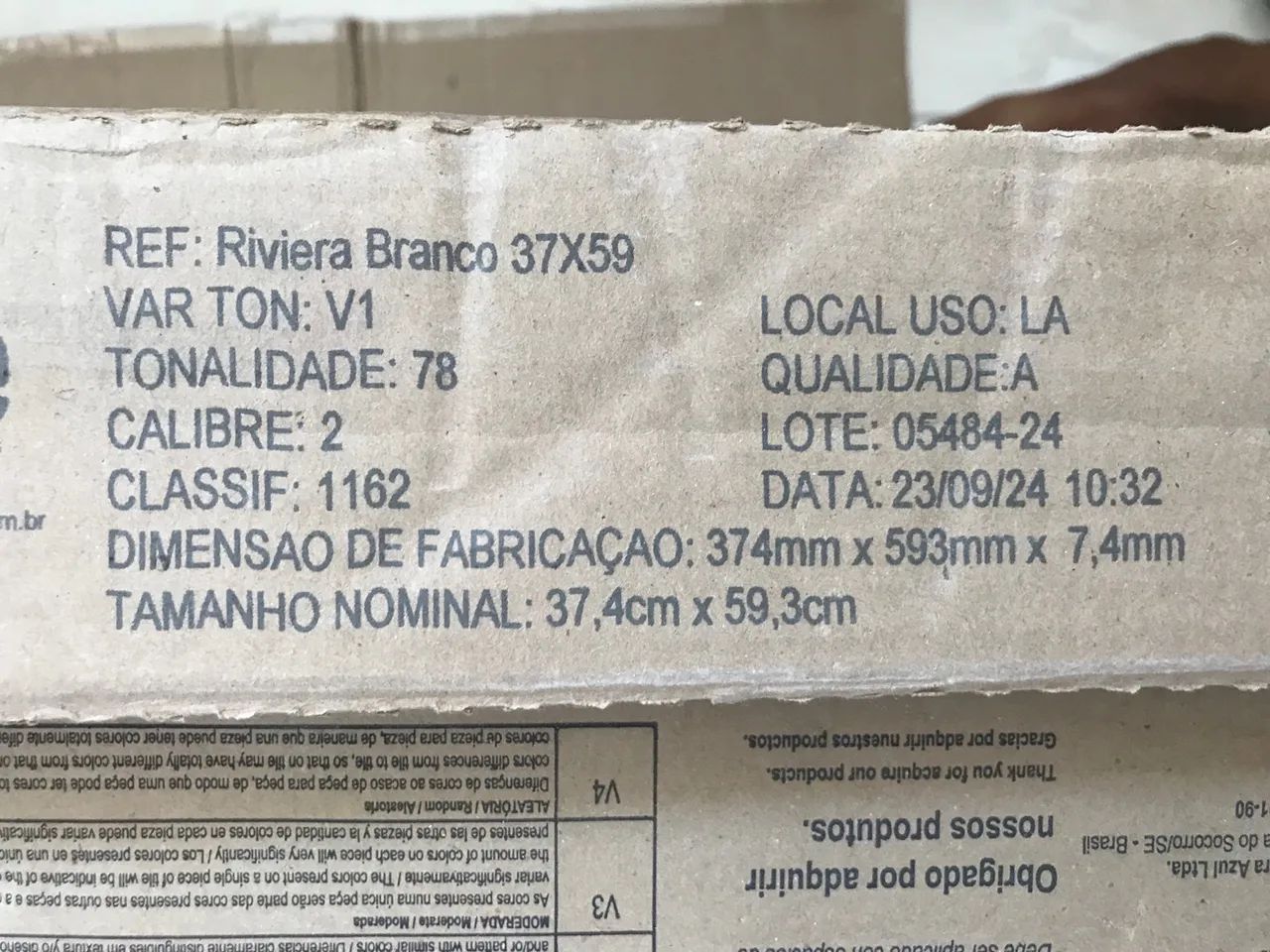 9 m2 Revestimento Arielle Reviera Branco 0,39x0,59 (brilhante). - Foto 2