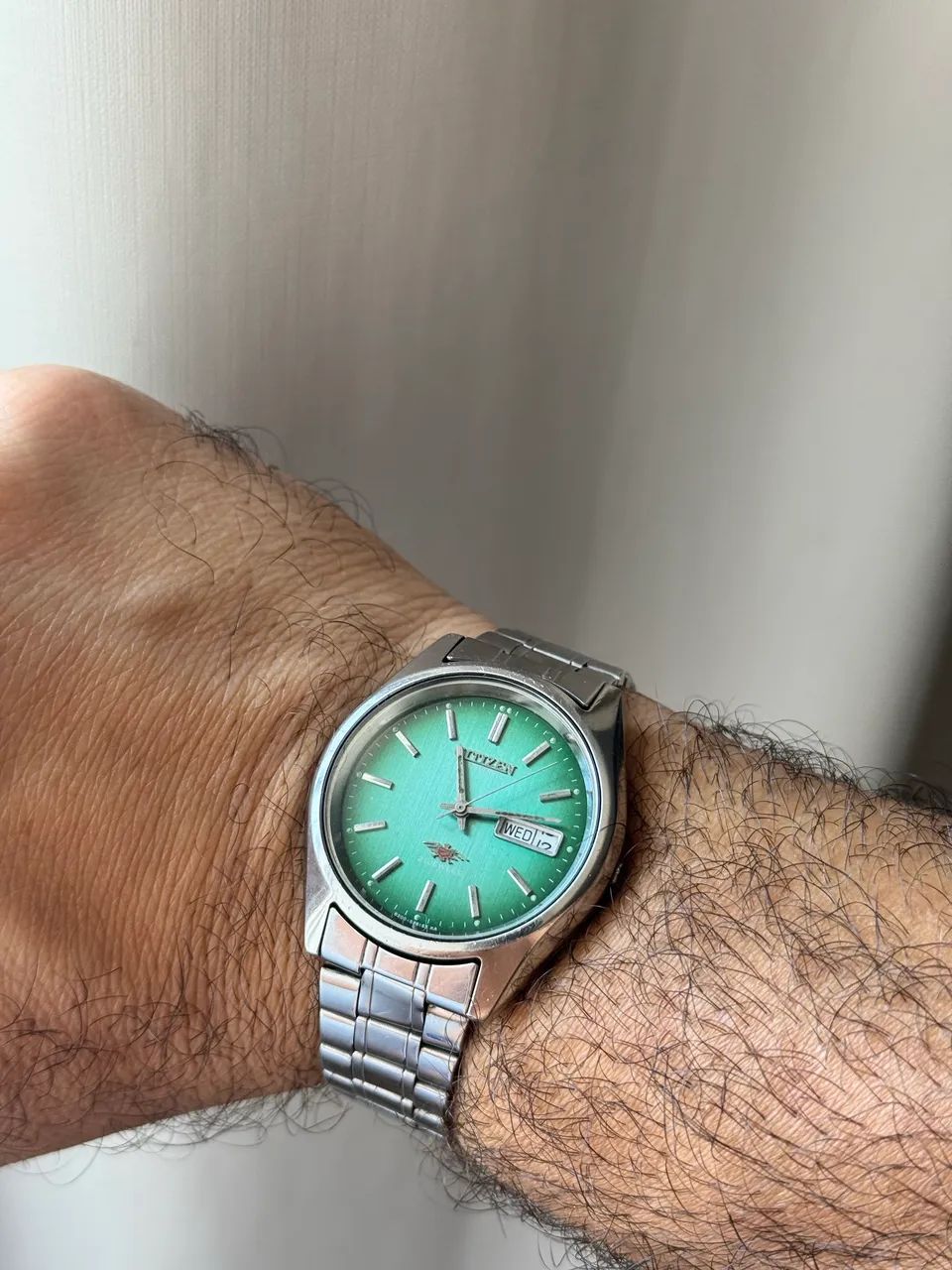 Citizen Eagle Automático Verde Boreal Metálico 21 Jewels