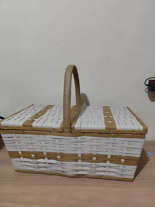 Cesta de Piquenique nova, tamanho grande 