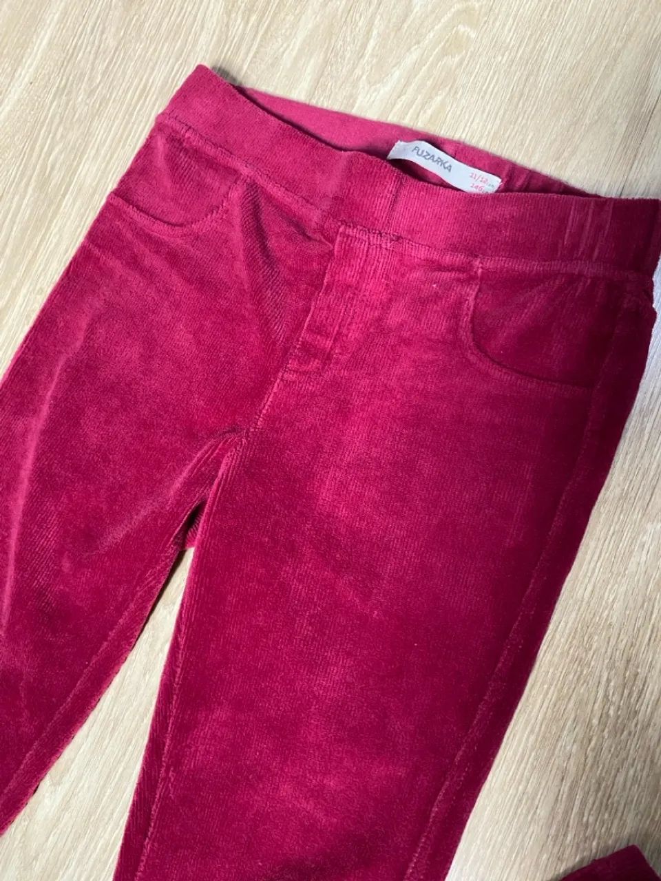 Calça infantil menina vinho de veludo - Fuzarka 11/12 anos - Foto 3