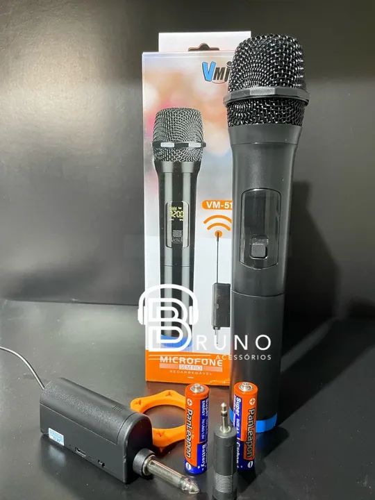 Microfone Sem Fio Bluetooth VMIC VM-5 Karaoke - Novo - Foto 2