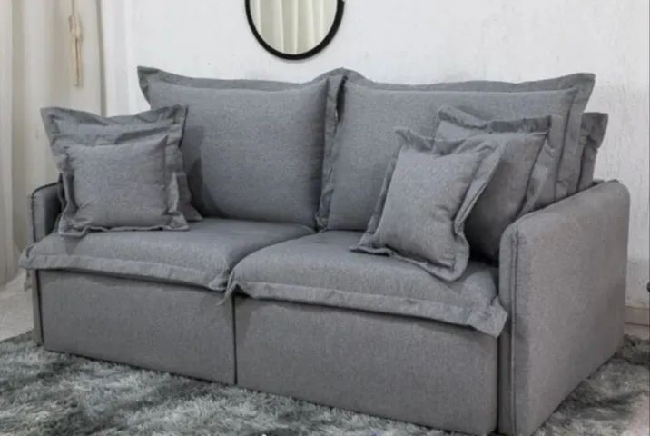 Sofá Cama Retrátil Linho 2,20m DIVIDIMOS EM ATE 10 X SEM JUROS  - Foto 2