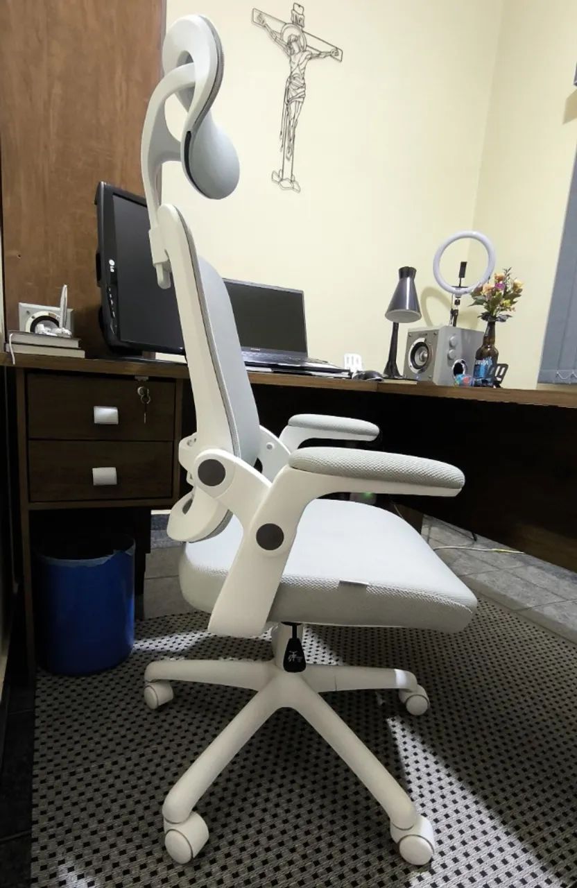 Cadeira Ergonômica ELEMENTS ASTRA (Cinza e Branco) - Foto 3
