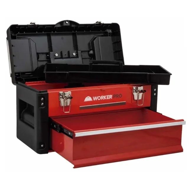 Caixa Para Ferramentas 1 Gaveta Metal 49x23x28 Worker - Foto 4