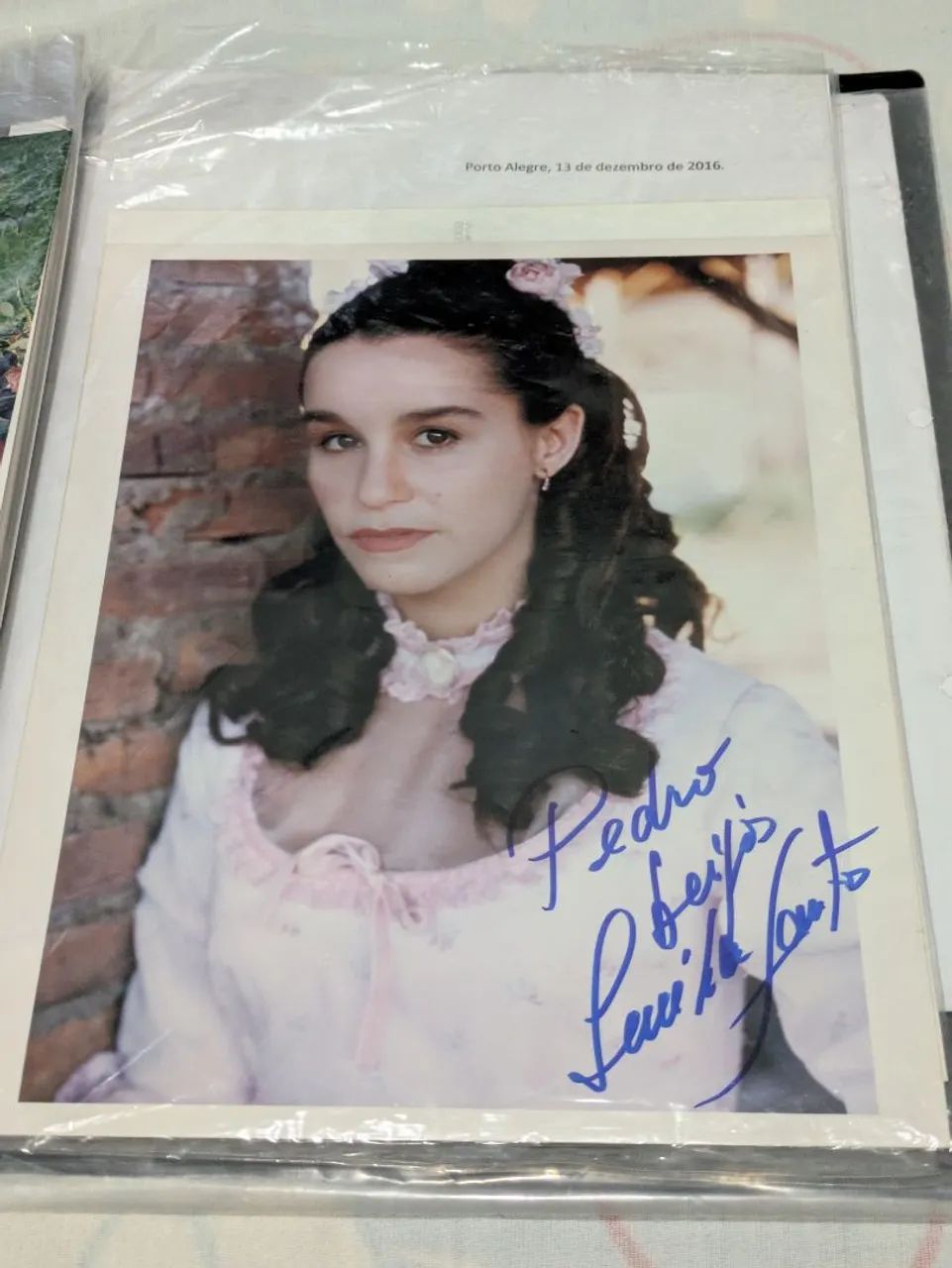 Foto autografada de Lucélia Santos (Sinhá Moça) - Foto 4