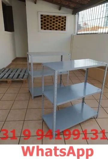 Estante de 1 Metro de Altura Funda 40cm de Profundidade com 3 Divisórias - Frete Grátis - Foto 4