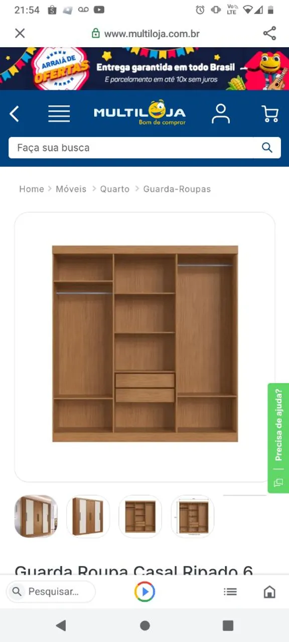 Guarda roupa casal
