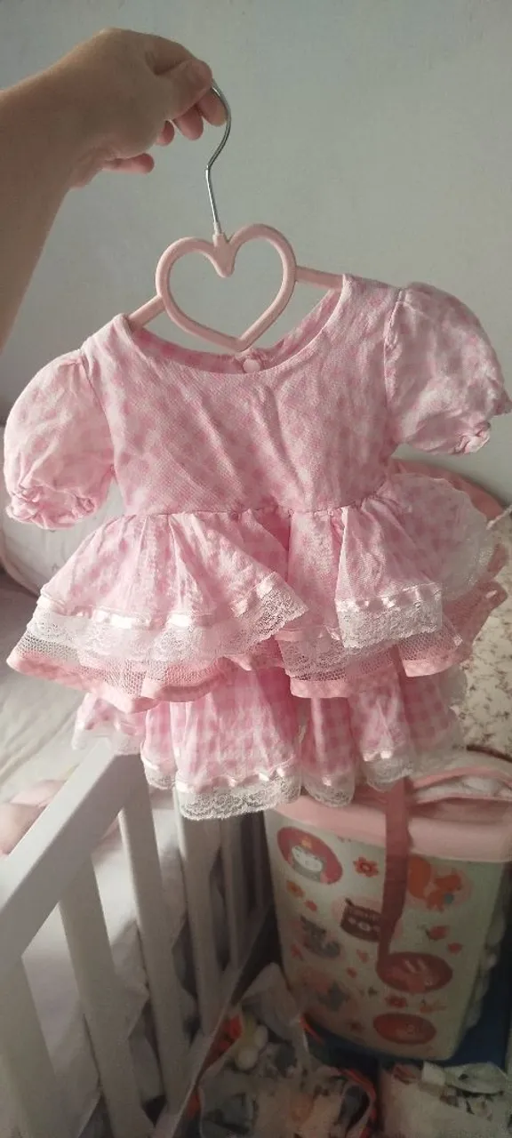 Vestido Rosa Xadrez 