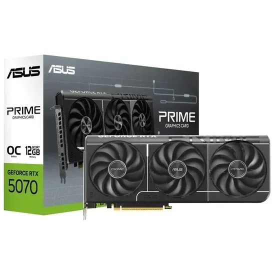 Placa de Vídeo Asus Prime GeForce RTX5070 OC 12GB GDDR7 PCI-Express - Lacrada na caixa