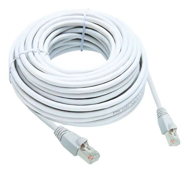 Cabo Rede Rj45 50m Ethernet Patch Cord Cat5e Azul 50 Metros - Foto 2