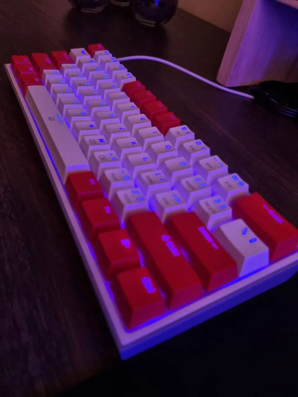 Teclado Mecânico Switch Pink Sakura Custom