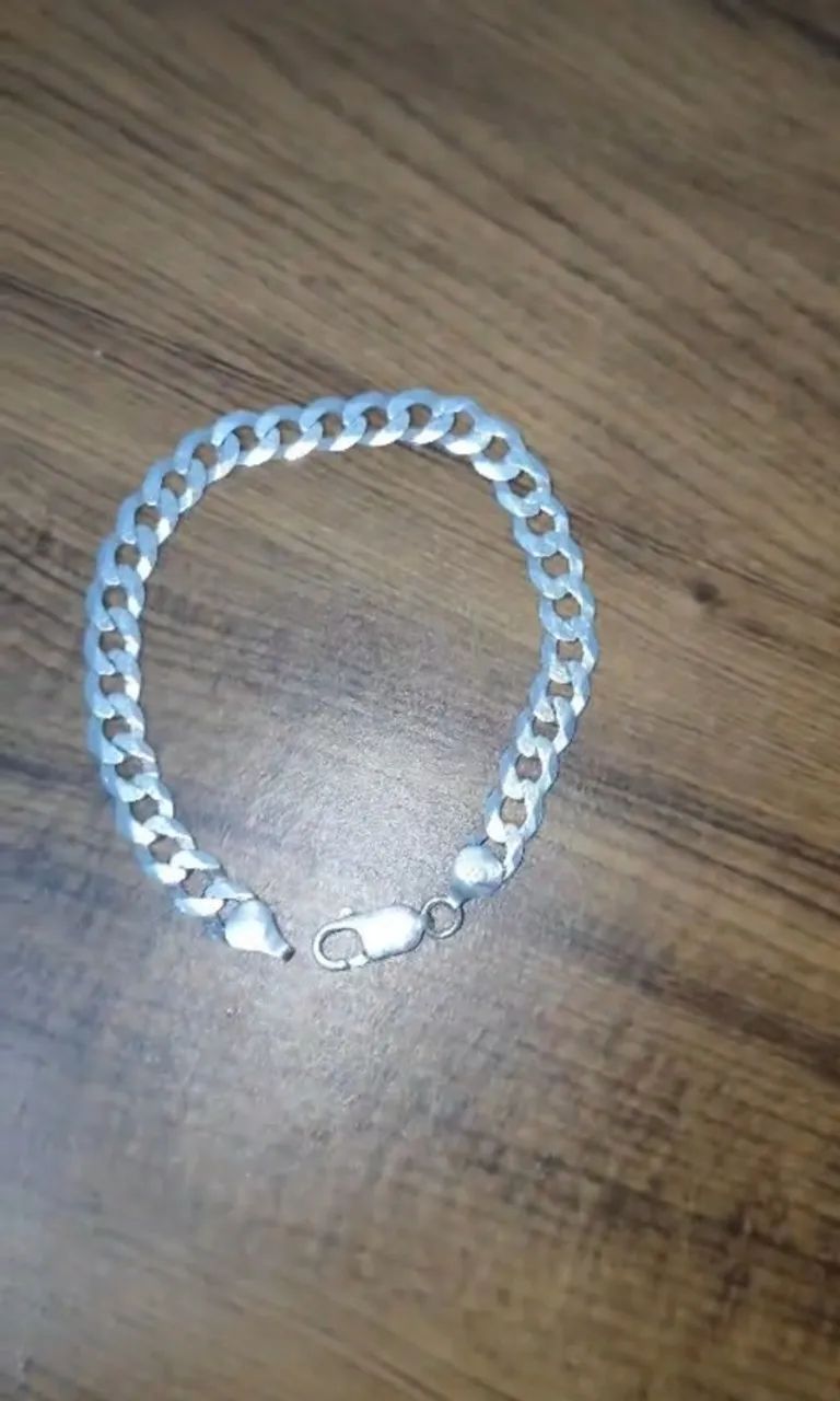 KIT MASCULINO PRATA MODELO GRUMET - 1 Colar e 2 Pulseiras - R$600,00 - Foto 5