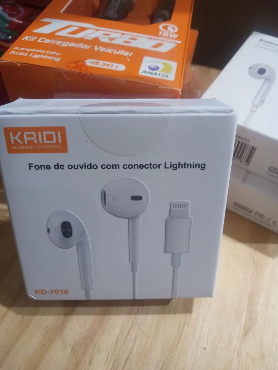 Fone de Ouvido IPhone Lightning não precisa ligar o Bluetooth KAIDI KD-7010 - Foto 3