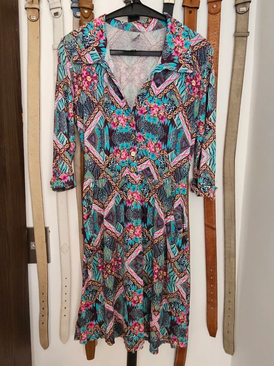 Vestido Estampado 3/4
