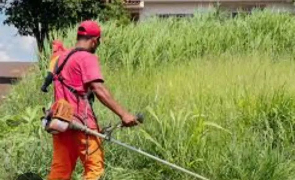 Trabalho com roçadeira  