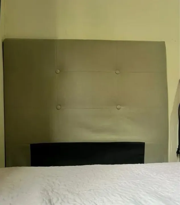Cabeceira de Cama solteiro em Suede Bege