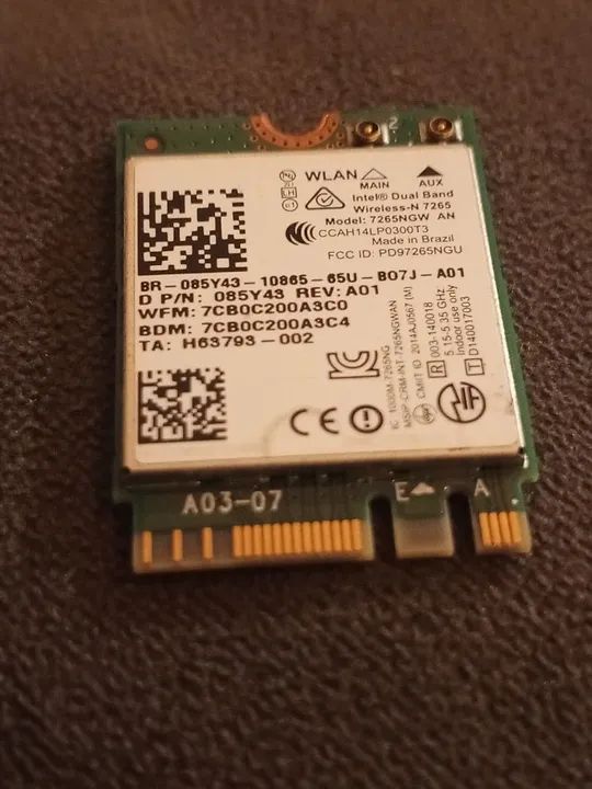 Placa de Rede Wireless Intel 7265NGW AN