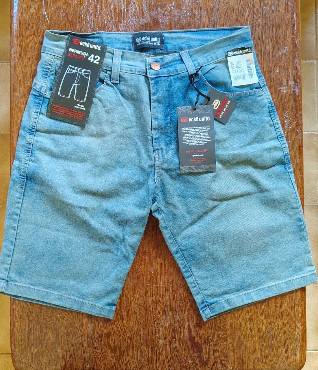 Bermudas Jeans E Sarja Masculina originais HD e Ecko Unltd 42 - Foto 3