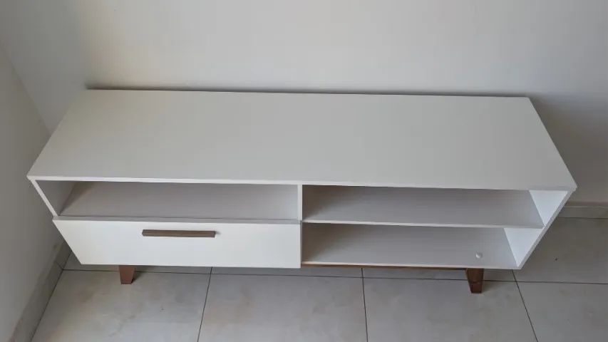 Rack branco para tv até 55 polegadas - Foto 2