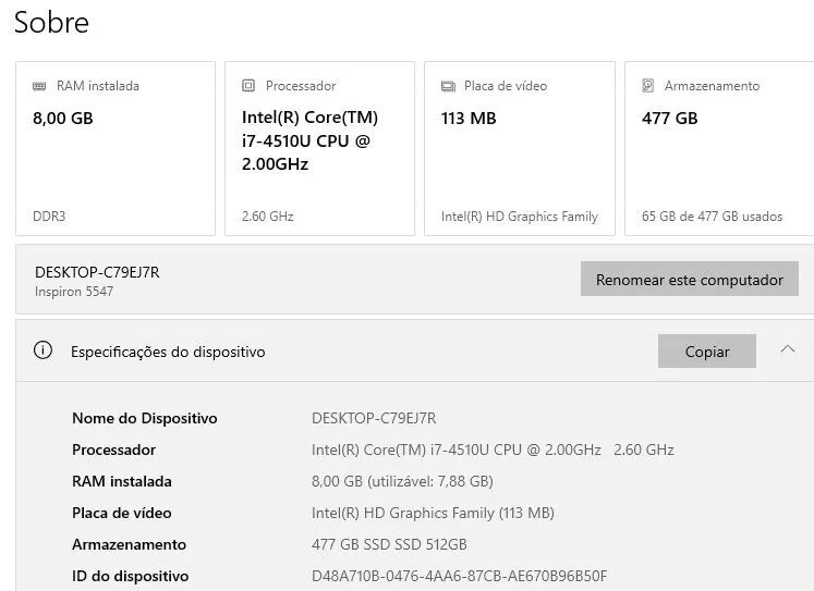 Notebook Dell Inspiron 15 - 5547 - Foto 3
