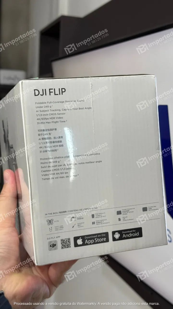 Drone DJI Flip Fly More com controle com tela 3 baterias | Loja Física | Garantia - Foto 4