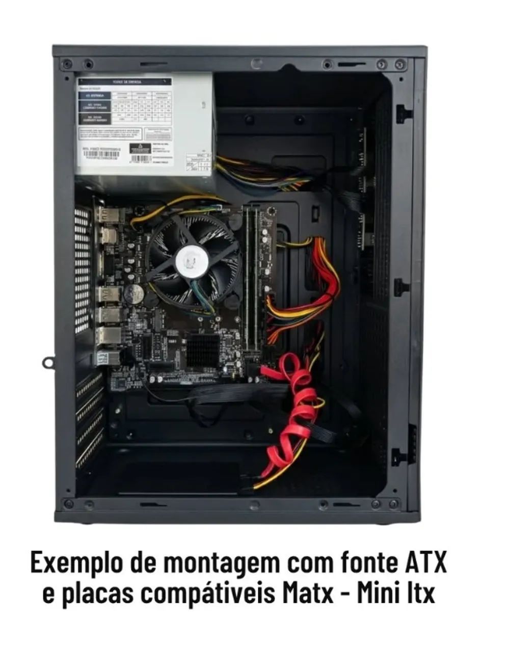 Gabinete Office Desktop Pc Placa Micro Atx Compacto Bo-g1 - Foto 5
