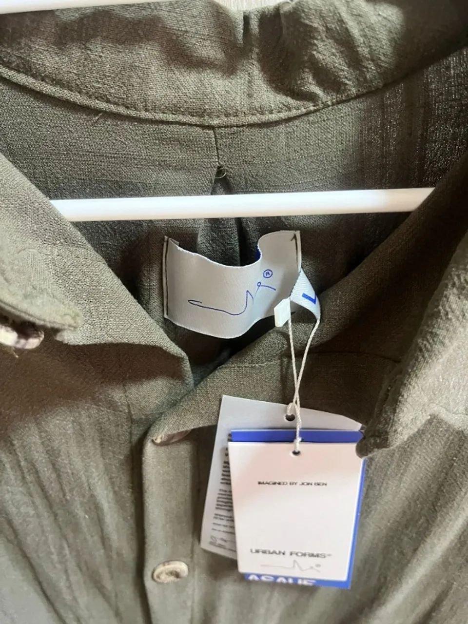 Kos Linen Shirt in Moss - ASAUF - Foto 2