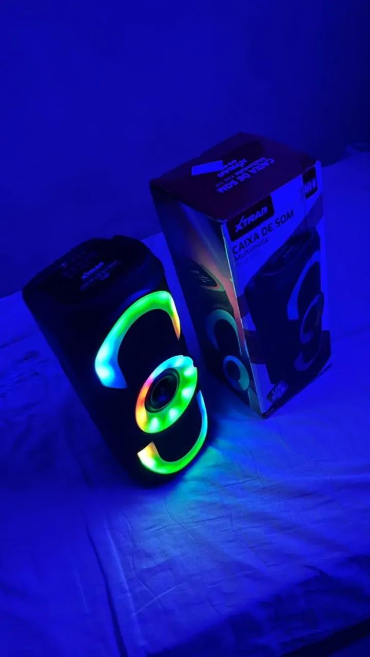 Caixa de Som 50W Bluetooth com LED RGB - Som Potente - Foto 2