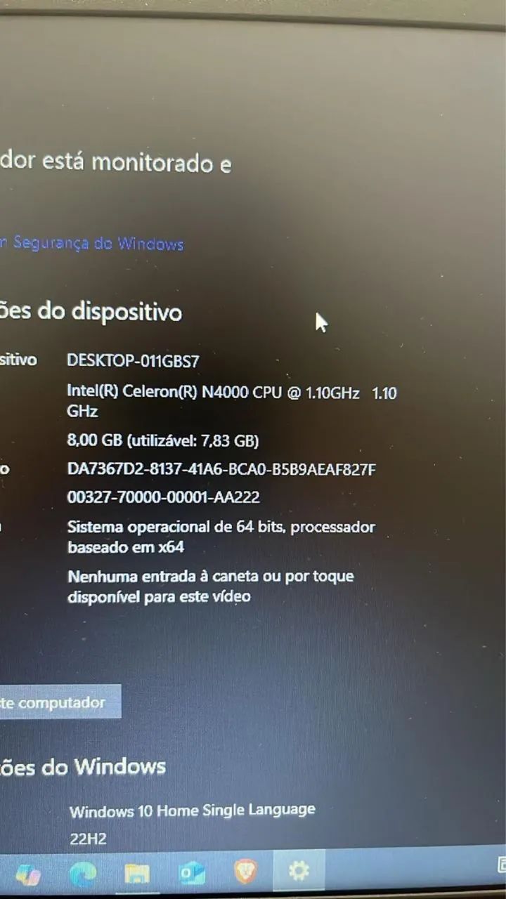 NOTEBOOK LENOVO SEMI NOVO