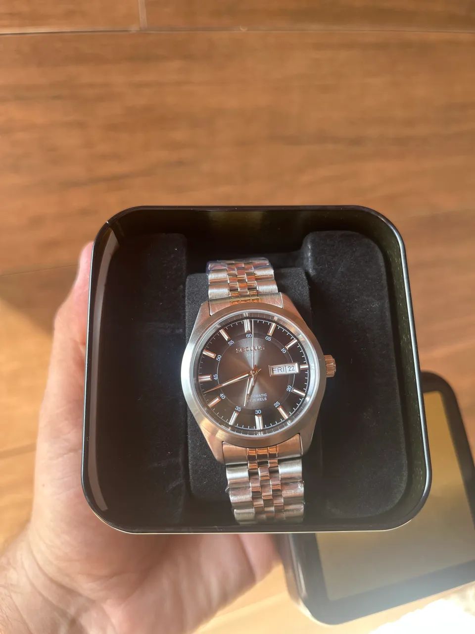 Relogio Seculus Masculino Social Aço Automático  - Foto 3
