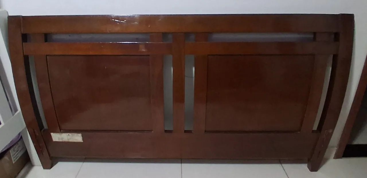Cama madeira maciça e colchão. - Foto 3