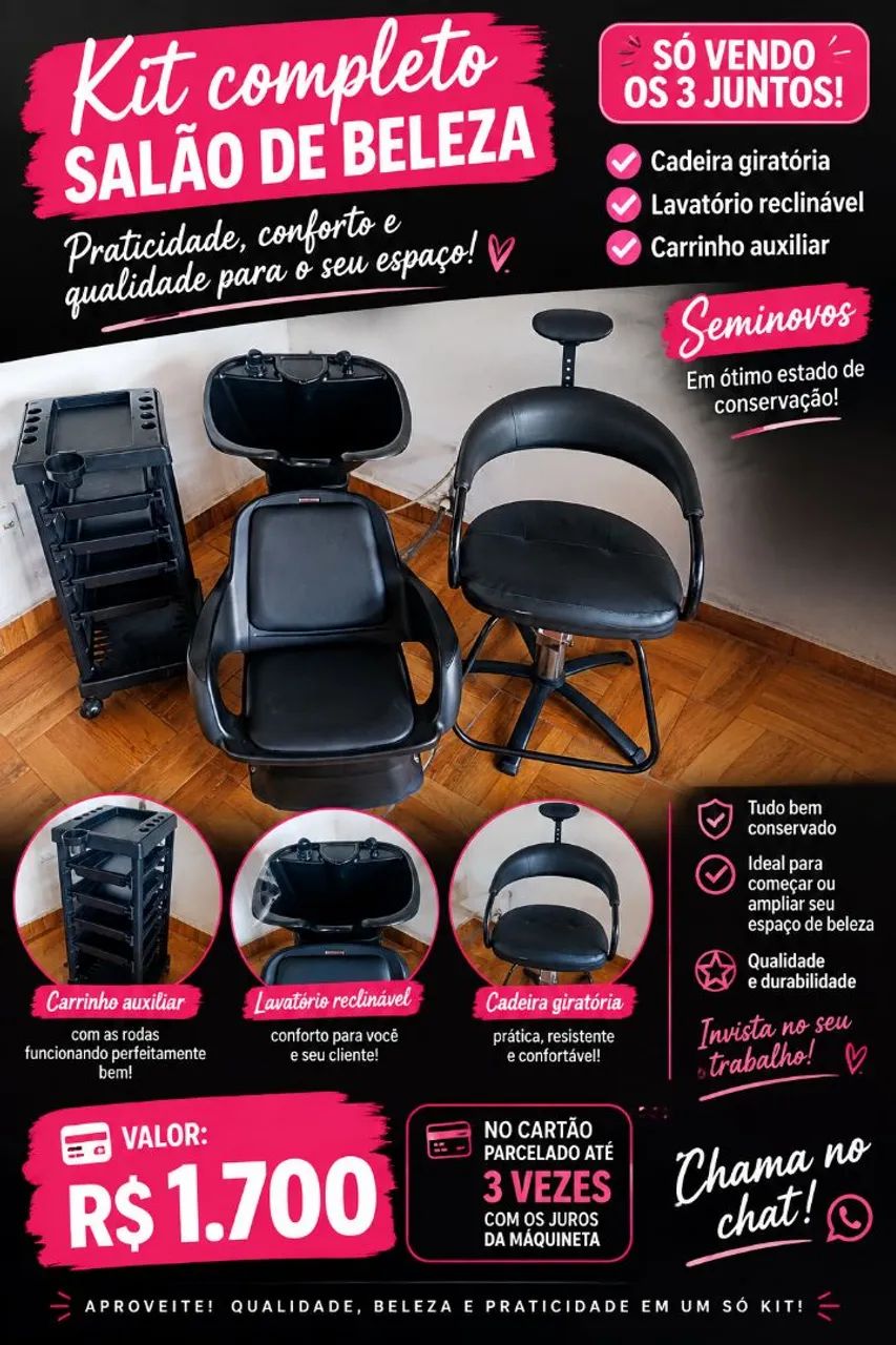 Kit completo para montar o seu espaço 