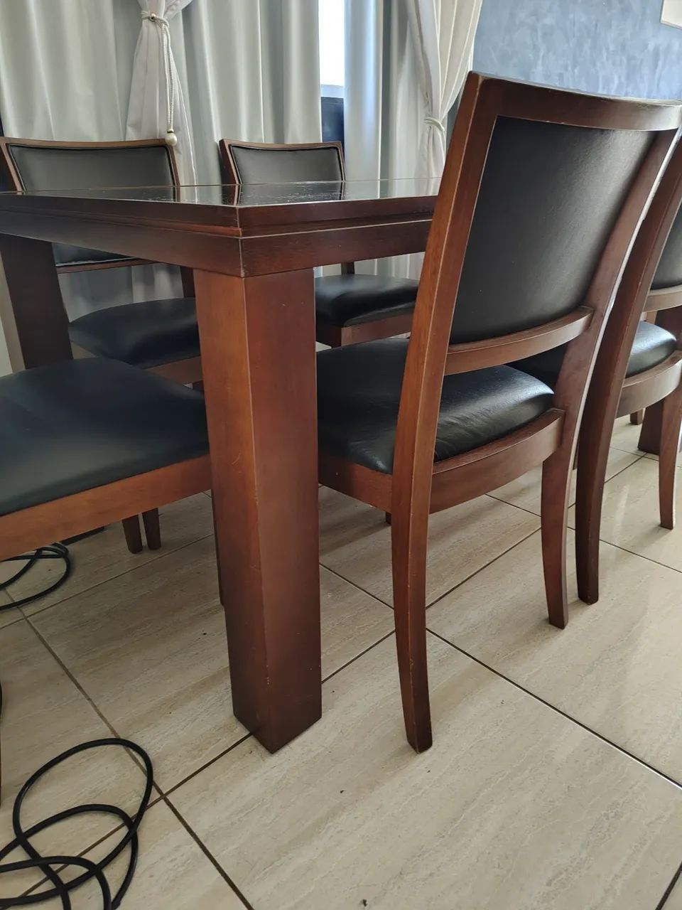 Mesa com 6 cadeiras madeira maciça nobre - Foto 5