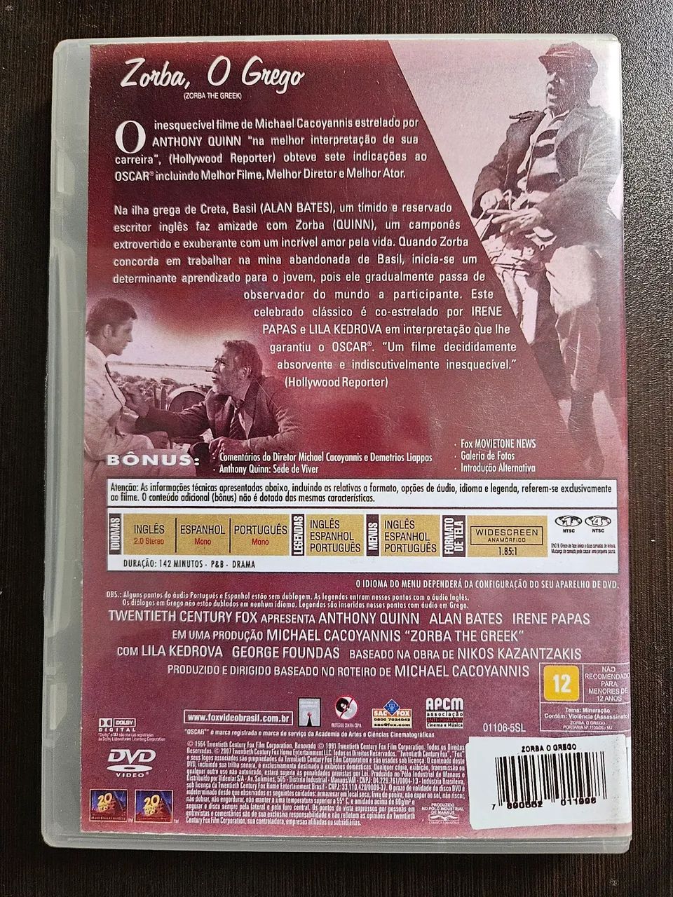 DVD Zorba, o grego - original - Foto 2
