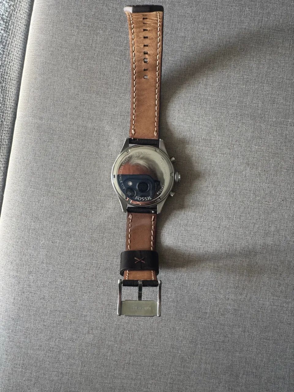 Relógio Fóssil Masculino Pulseira Couro Marrom  - Foto 3