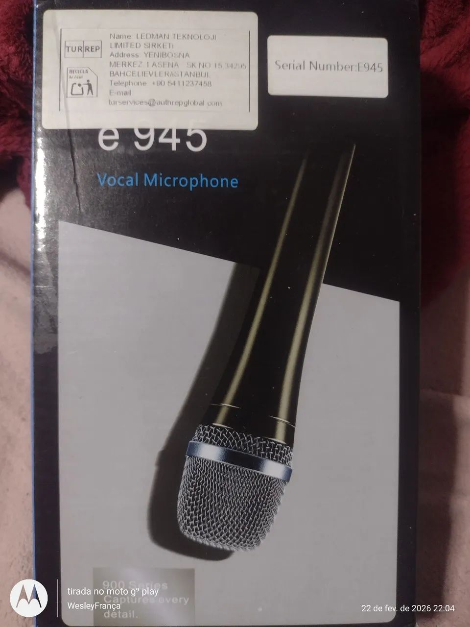 Vendo microfone novo