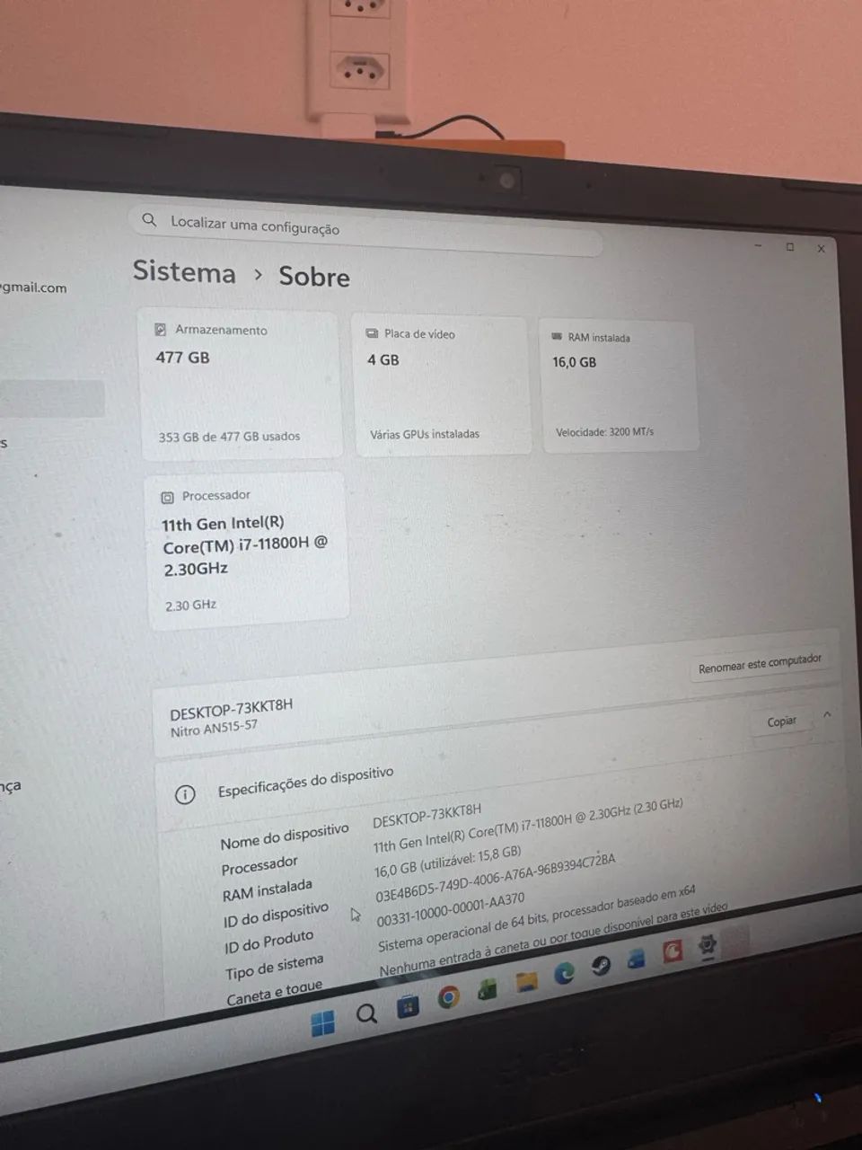 Notebook Acer Nitro 5 - Foto 2