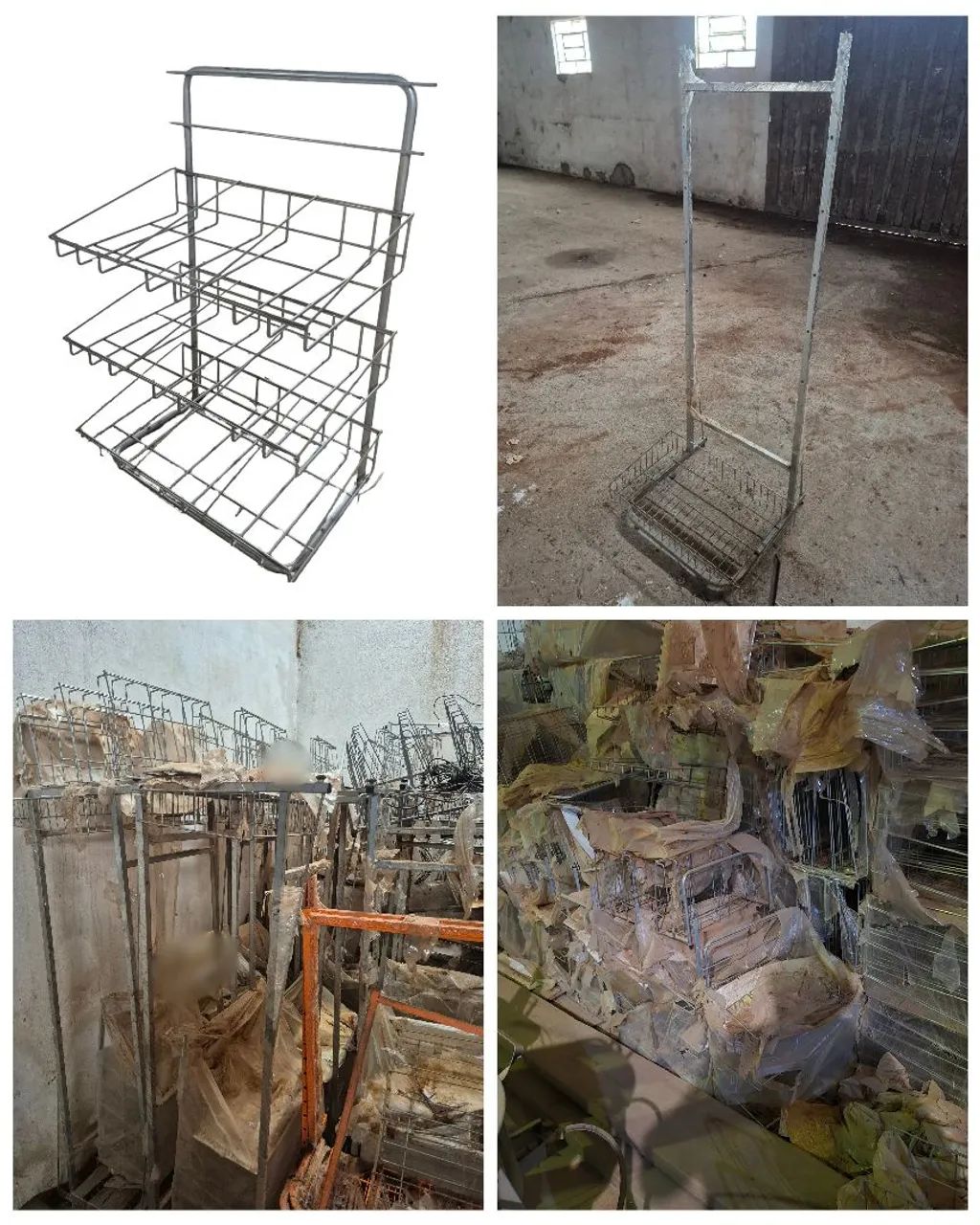 Lote de display de produtos prateleiras em alumínio