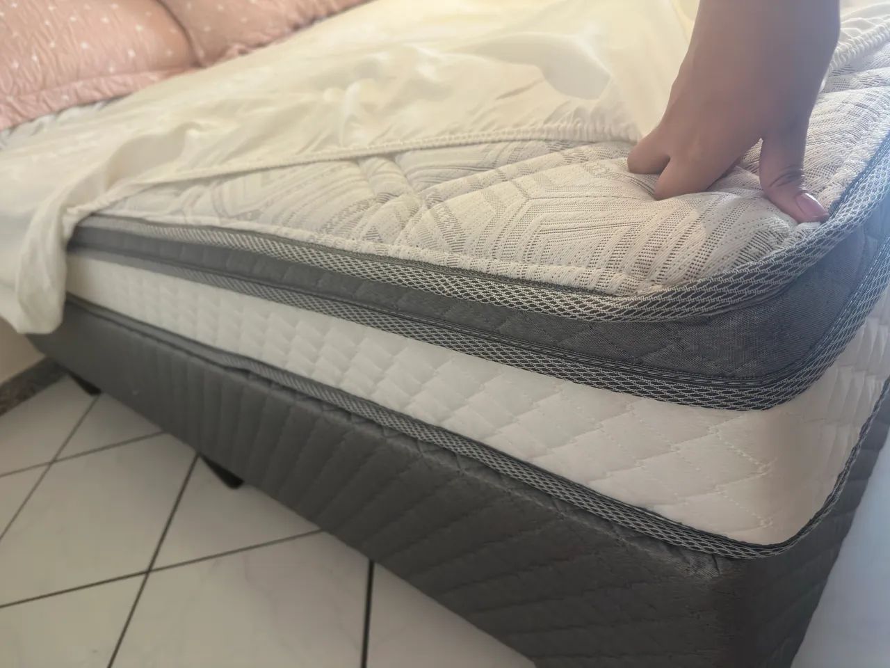 Cama box casal com colchão pillow - Foto 2
