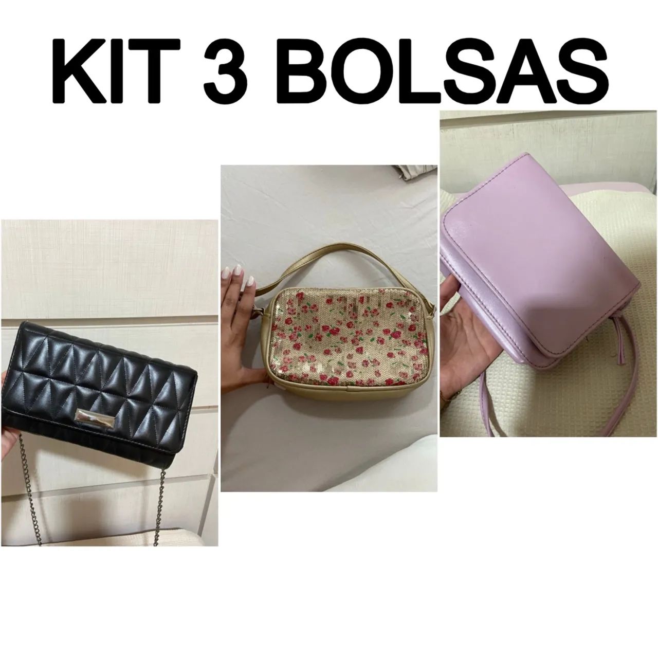 Kit 3 bolsas
