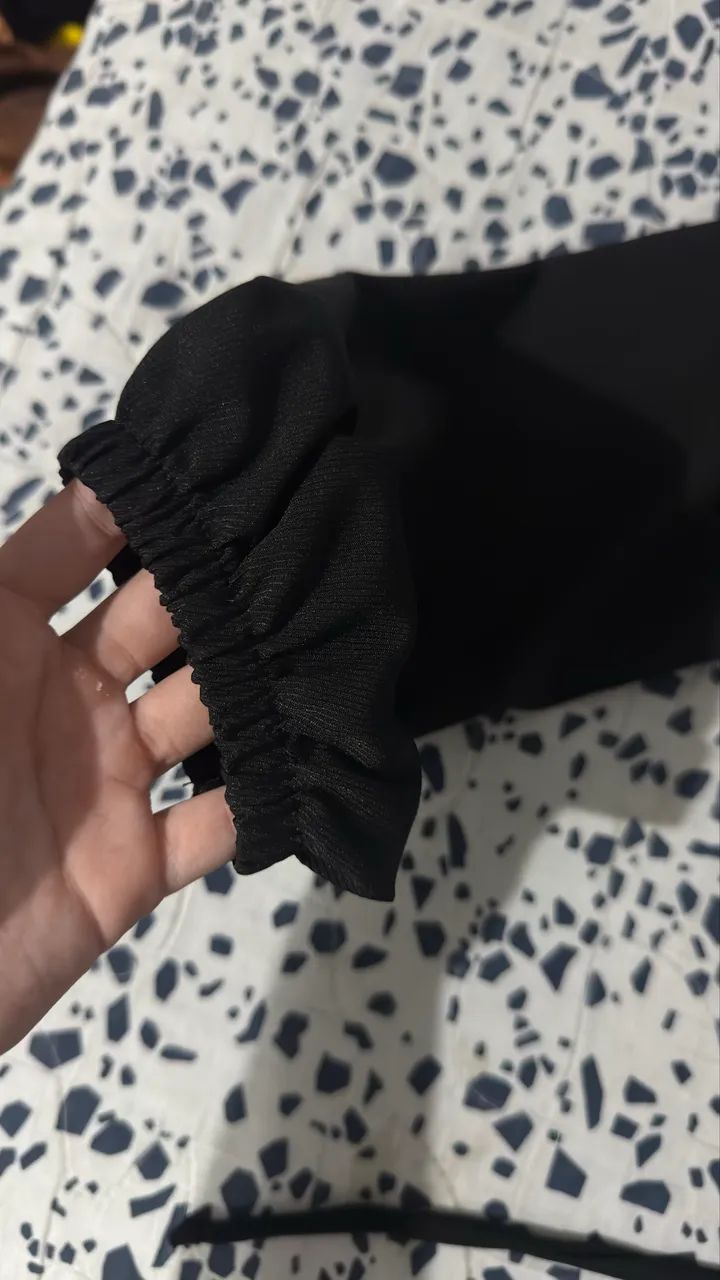 Cropped camisa social preta  - Foto 3