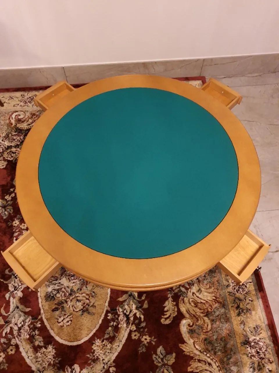 MESA DE JOGOS DE MADEIRA MACIÇA - Foto 3