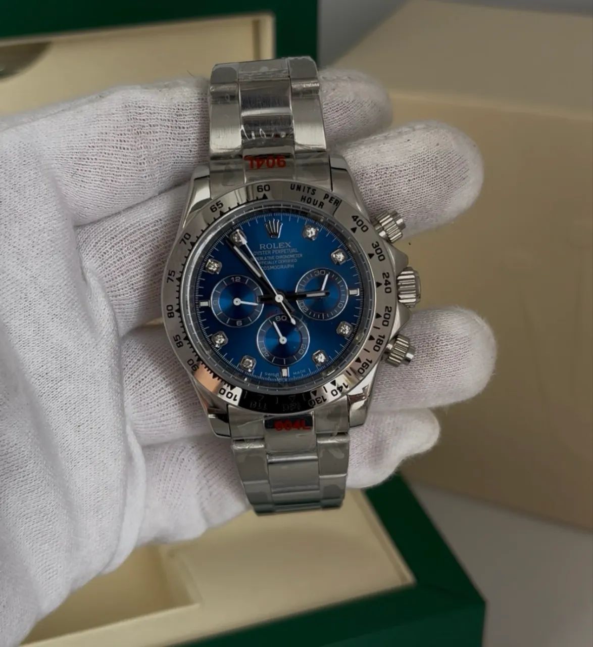Vendo relógio Daytona chronograph blue automático base ETA  - Foto 4