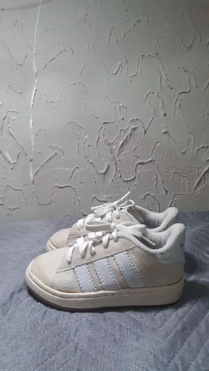 Tenis adiddas original infantil cinza - Foto 4