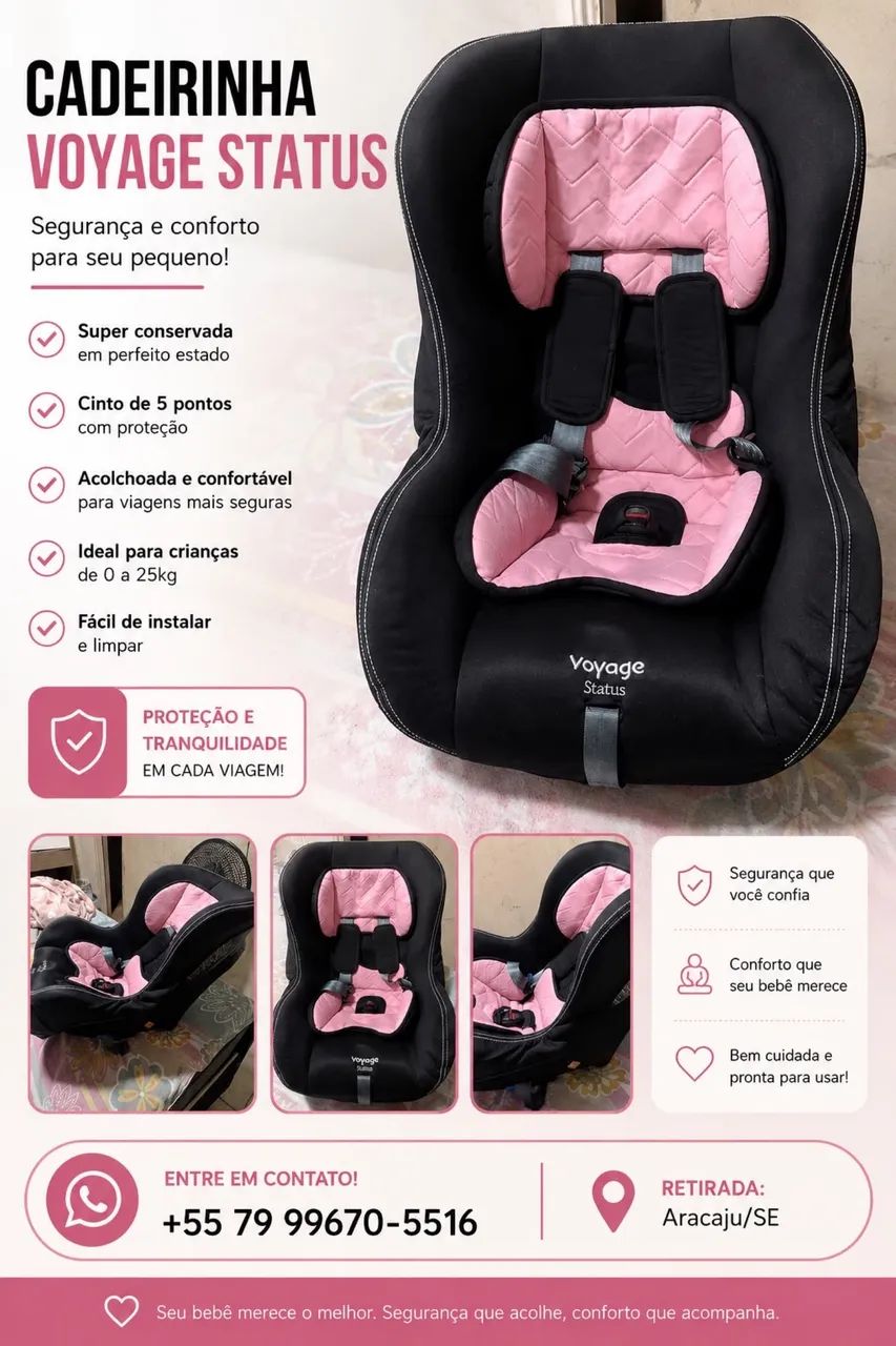 Vende-se uma cadeirinha e um tênis da BiBi