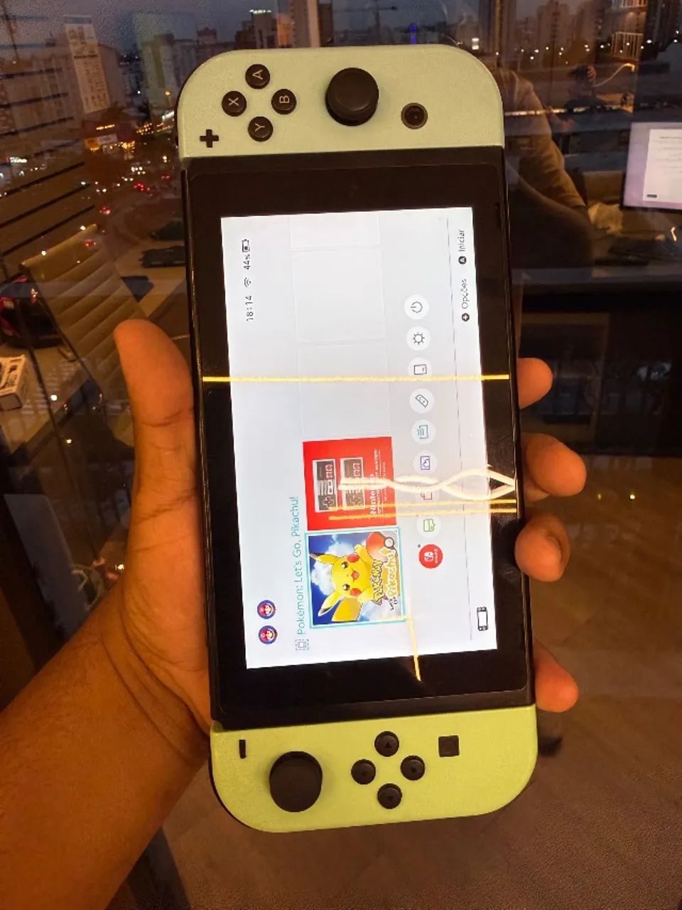 NINTENDO SWITCH V2 VERDE RARIDADE!!!!!