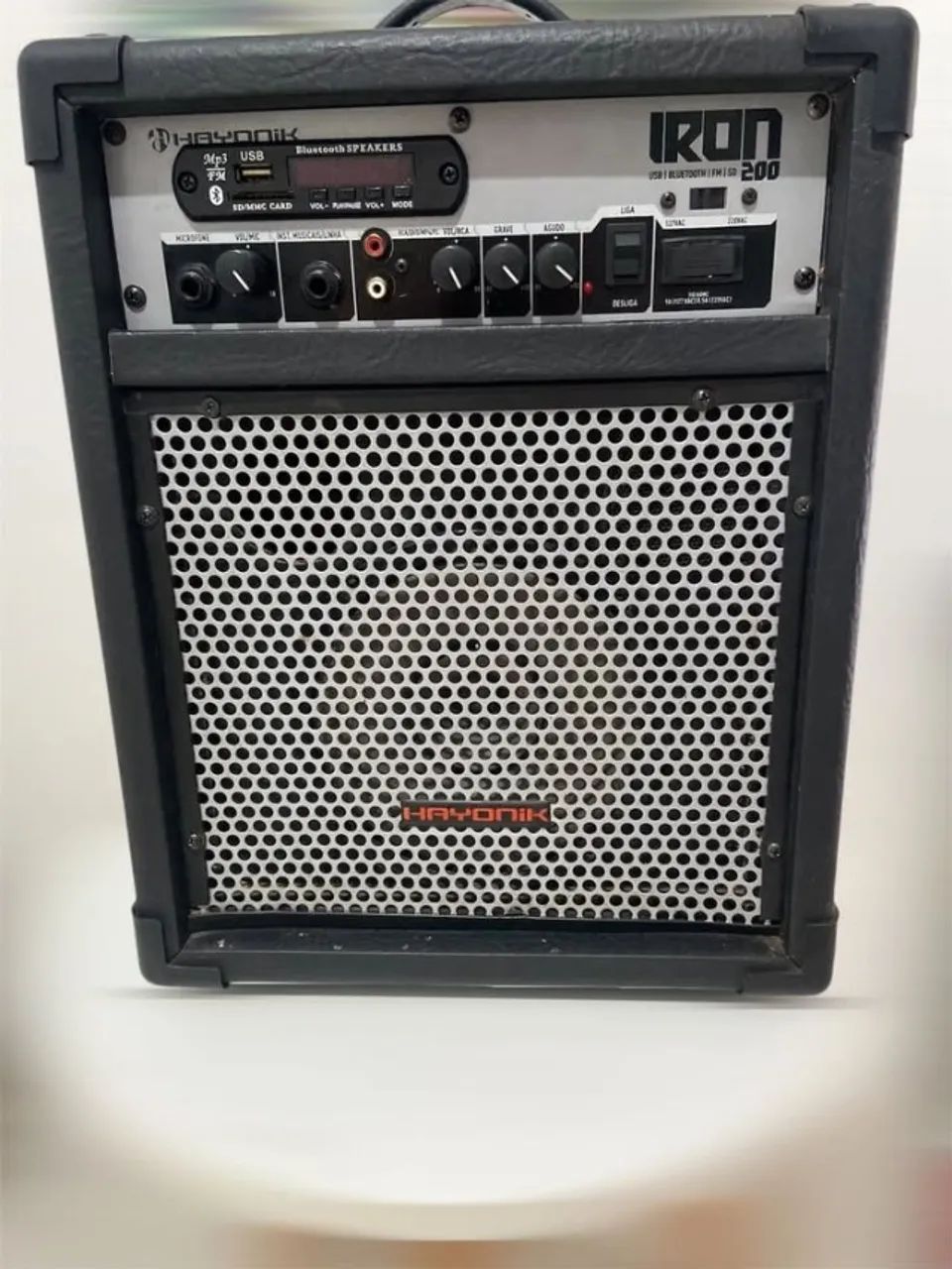 Caixa Multiuso Iron200 30w Bluetooth Preta Hayonik Usb Fm Sd - Foto 2