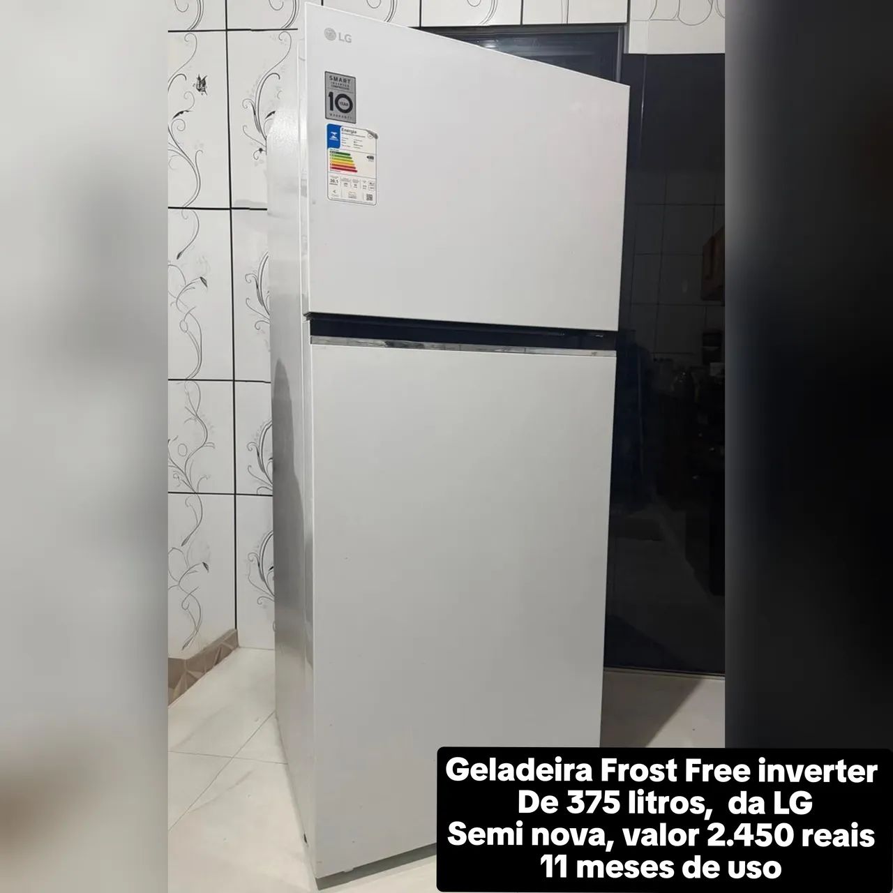 Geladeira Frost Free inverter semi nova 