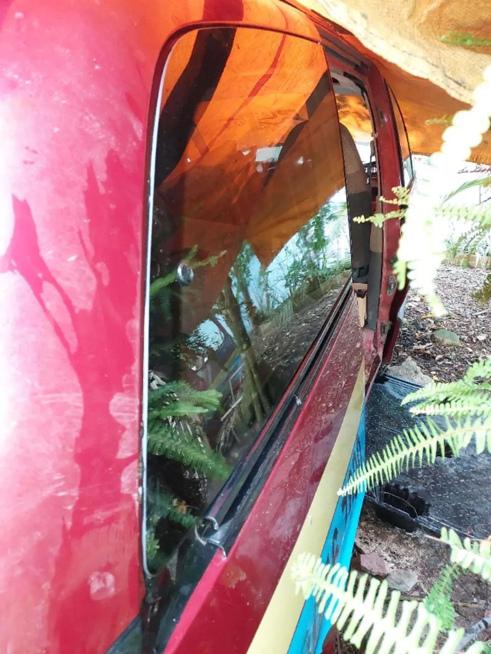 Vidro fixo traseiro direito para reposição original Toyota Prévia 91, importada do Japão - Foto 2